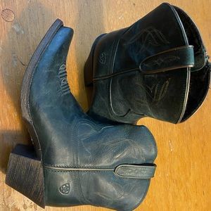 Ariat 7B blue grass side zip teal cowboy boots
